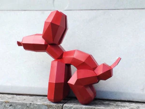 собака повітряна куля 3D Модель