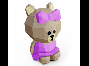 bear choco 3d lowpoly 3D-Modell