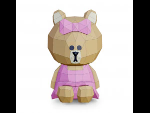 bear choco 3d lowpoly 3D Model