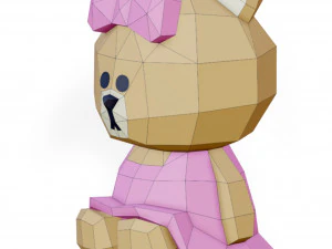 bear choco 3d lowpoly 3D Model
