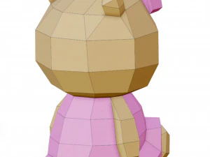 bear choco 3d lowpoly 3D Model
