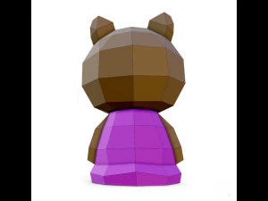 bear choco 3d lowpoly 3D Model