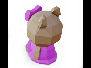 bear choco 3d lowpoly 3D Model