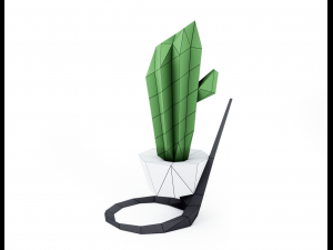 cactus in vase 3D Model