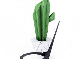 cactus in vase 3D-Modell