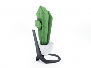 cactus in vase 3D-Modell