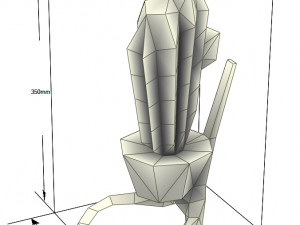 cactus in vase 3D-Modell