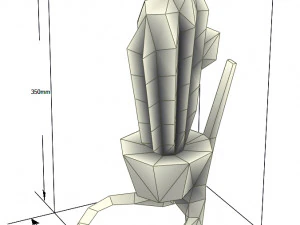 cactus in vase 3D Model