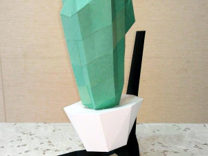 cactus in vase 3D Model