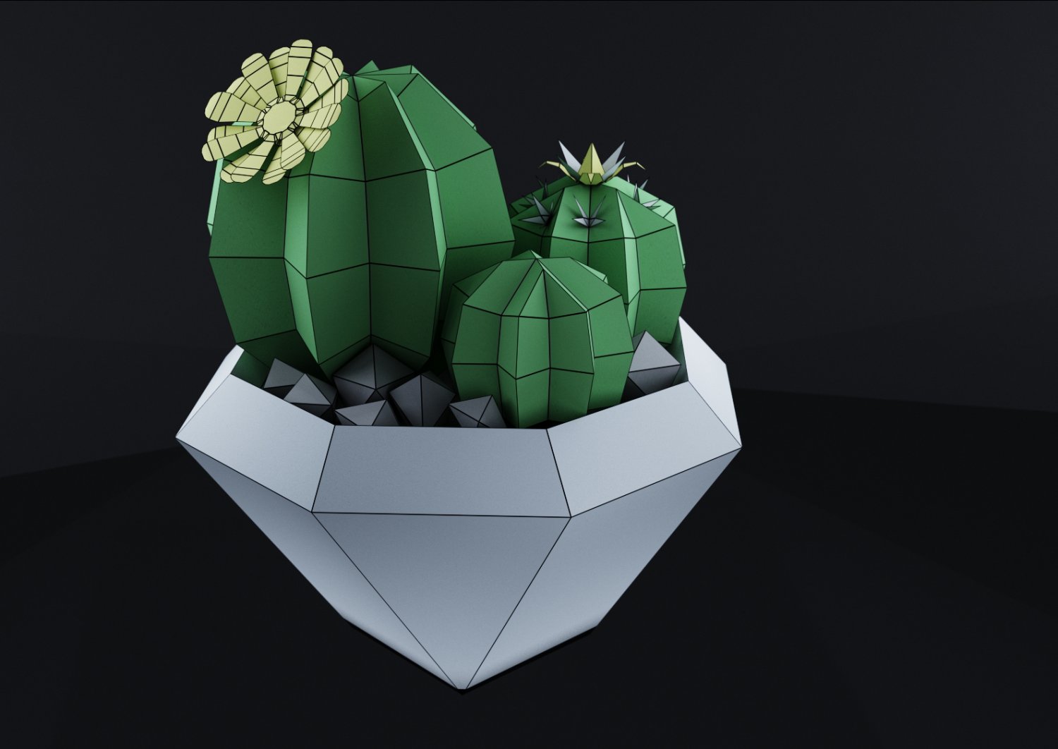 3D model Lego Cactus VR / AR / low-poly