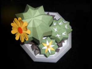 cactus in vase 3D Model