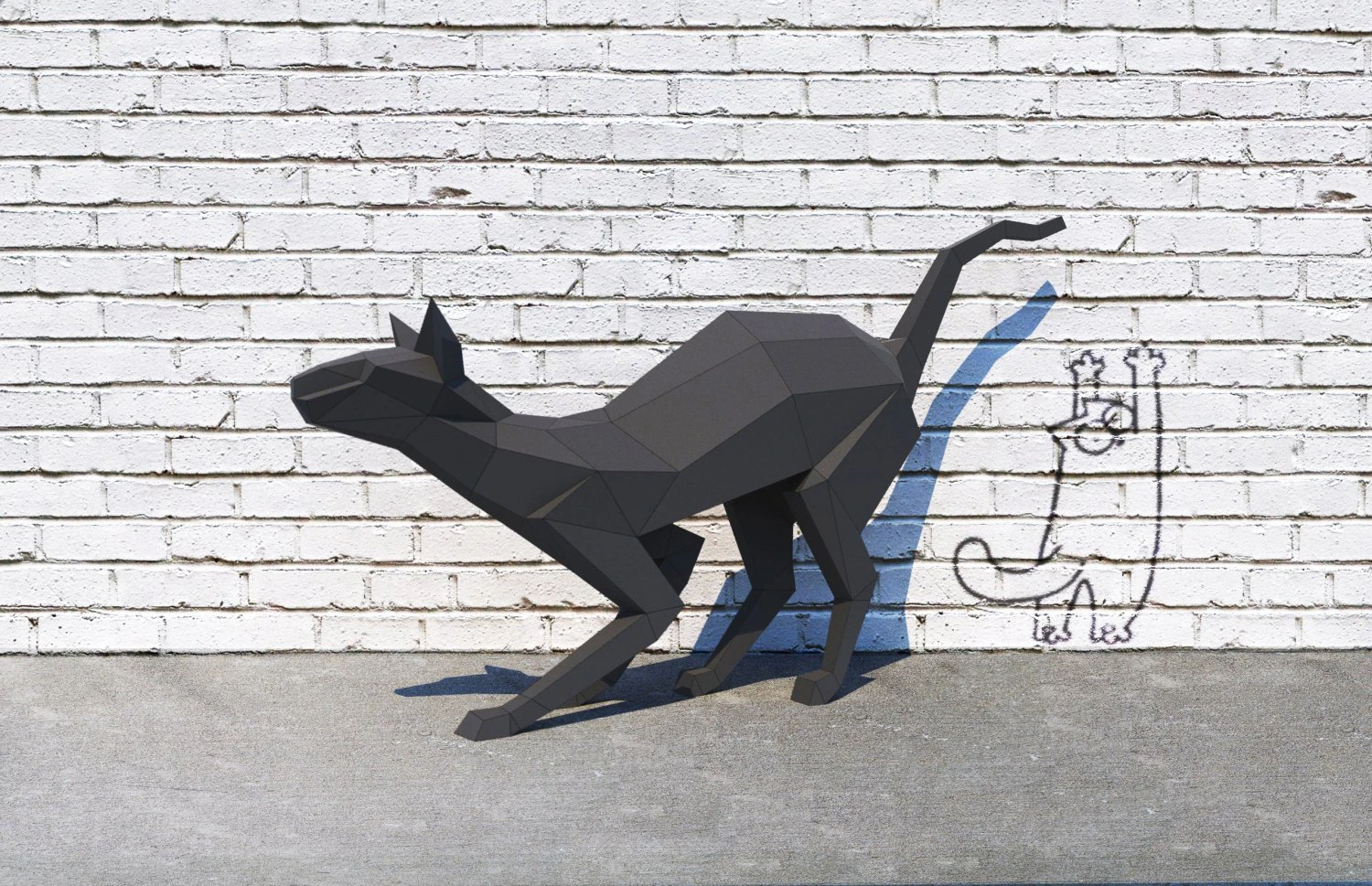 lowpoly cat sphynx 3d print model 3D Model .c4d .max .obj .3ds .fbx .stl .blend 