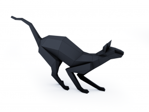 lowpoly cat sphynx 3d print model 3D Model