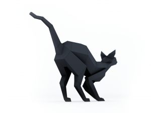lowpoly cat sphynx 3d print model 3D Model