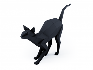 lowpoly cat sphynx 3d print model 3D Model