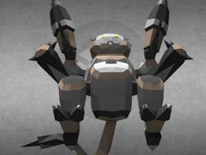 猫机器人或猫机器人 3D 模型