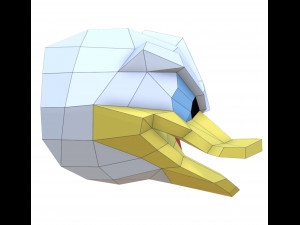 donald duck 2 in 1 mask and head 3D Model