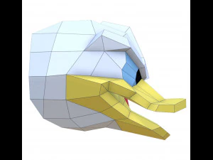 maschera e testa 2 in 1 di paperino Modello 3D