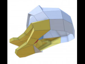 maschera e testa 2 in 1 di paperino Modello 3D