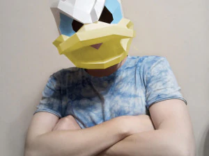 maschera e testa 2 in 1 di paperino Modello 3D