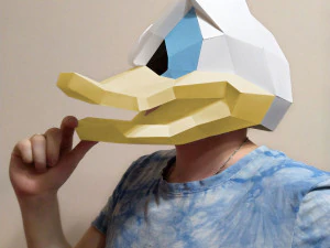 maschera e testa 2 in 1 di paperino Modello 3D