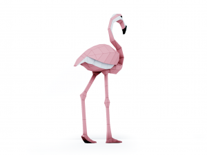 pink flamingo 3Dモデル