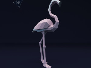 pink flamingo 3Dモデル