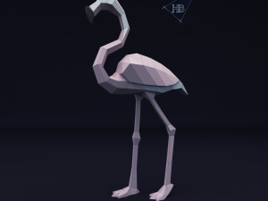 pink flamingo 3Dモデル