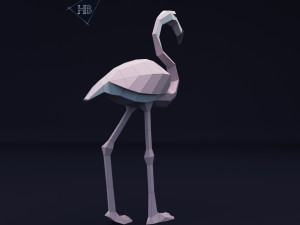 pink flamingo 3Dモデル