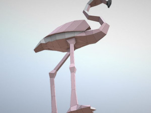 pink flamingo 3Dモデル