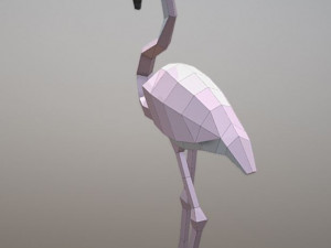 pink flamingo 3Dモデル
