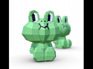 lowpoly frog leonardo 3D Model