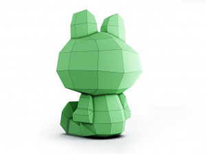 lowpoly frog leonardo 3D Model