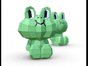 lowpoly frog leonardo 3D Model