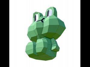 lowpoly frog leonardo 3D Model