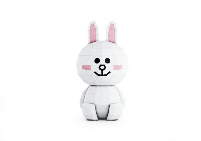 hare or rabbit cony 3D Model .c4d .max .obj .3ds .fbx .stl .blend 