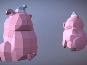 pig waddles 3D Model