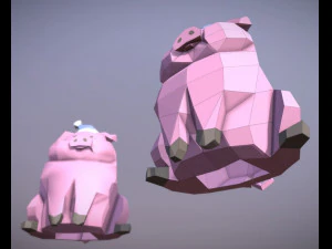 pig waddles 3D Model