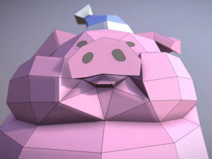 pig waddles 3D Model