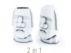 頭のモアイ 3Dモデル