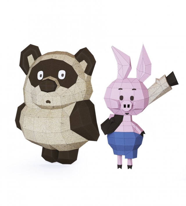 winnie the pooh and penny ussr 3D Model .c4d .max .obj .3ds .fbx .stl .blend 