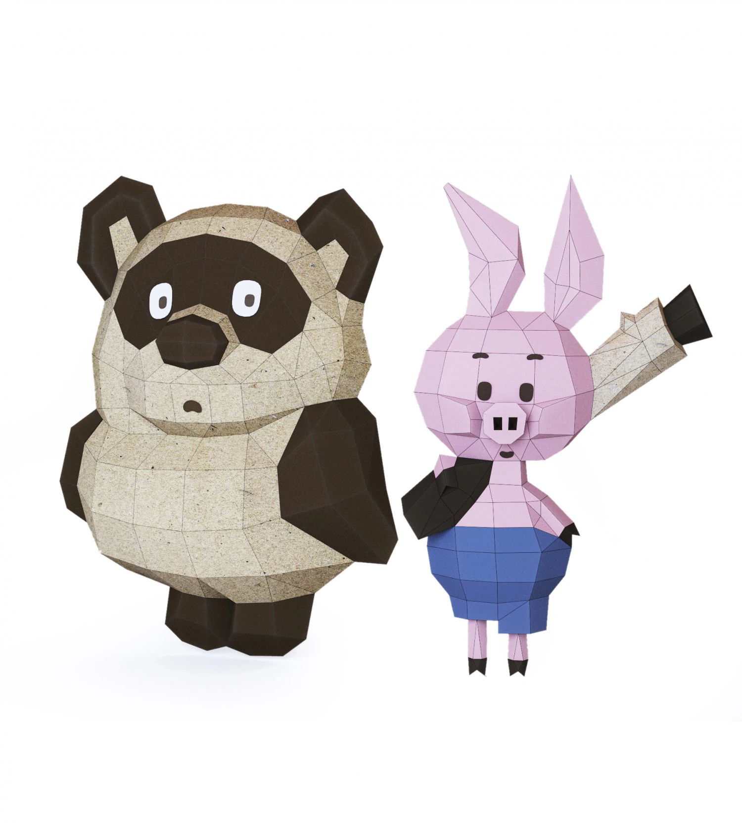 winnie the pooh e penny urss Modello 3D .c4d .max .obj .3ds .fbx .stl .blend