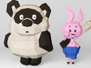 winnie the pooh e penny urss Modello 3D