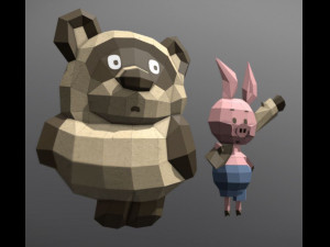 winnie the pooh and penny ussr 3D Model