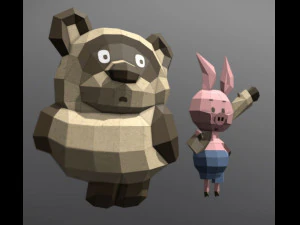 winnie the pooh e penny urss Modello 3D