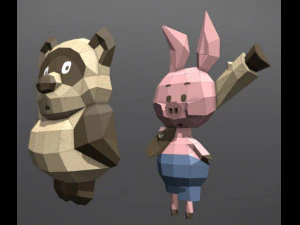 winnie the pooh e penny urss Modello 3D