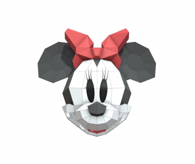 minnie mouse mask 3D Модель .c4d .max .obj .3ds .fbx .stl .blend 