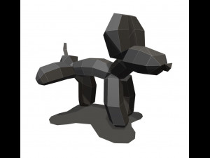 baloon dog pissing 3D Model