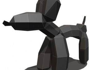 baloon dog pissing Modello 3D