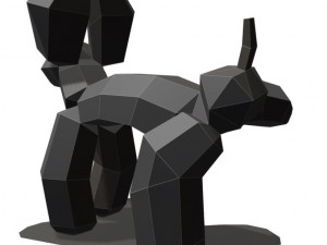 baloon dog pissing Modello 3D